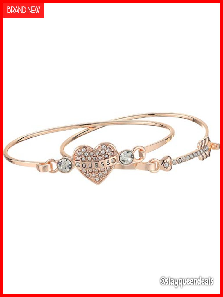 Tension Closure Bangle Bracelet Duo Set Glass